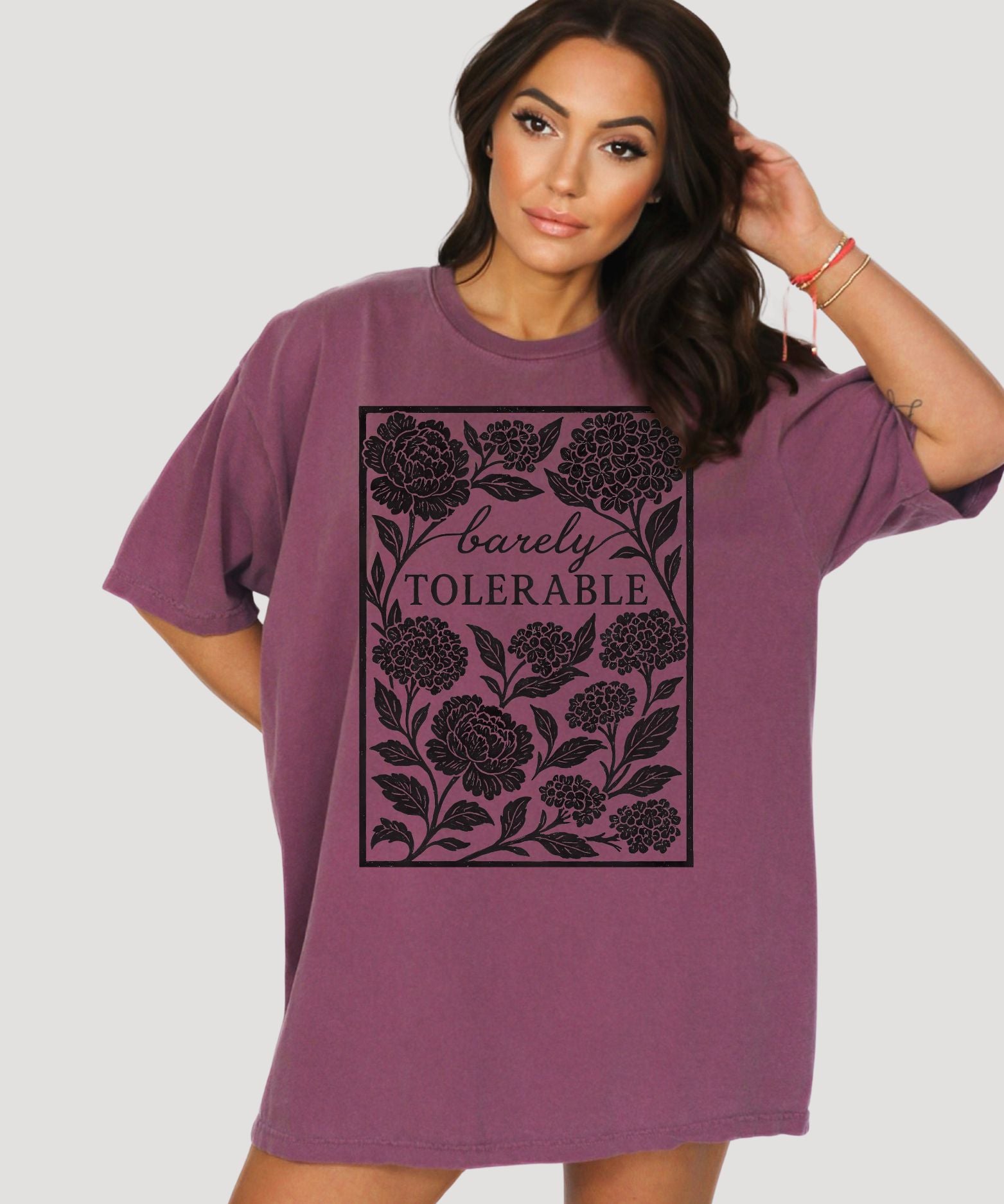 Barely Tolerable Jane Austen Pride and Predjudice Comfort Colors Shirt