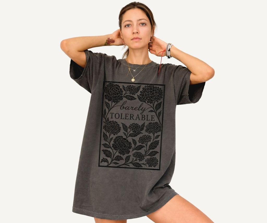 Barely Tolerable Jane Austen Pride and Predjudice Comfort Colors Shirt