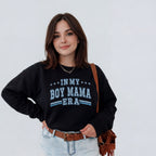 In My Boy Mama Era Preppy Sweatshirt